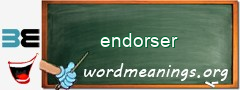 WordMeaning blackboard for endorser
